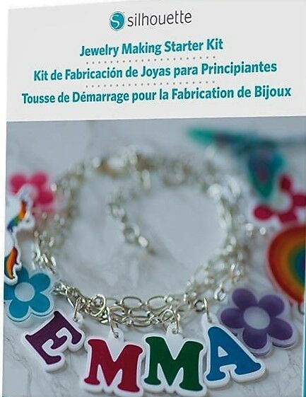 Silhouette Jewelry Making Starter Kit necklace bracelet ring plastic sheets NIB
