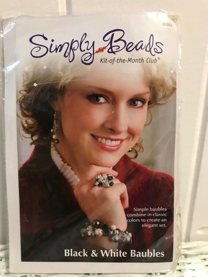 Simply Beads Kit of The Month Club / Black White Baubles