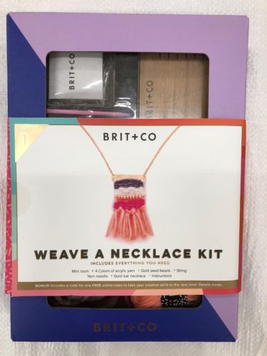 Brit + Co Weave a Necklace Kit NEW Still in the Box!!!