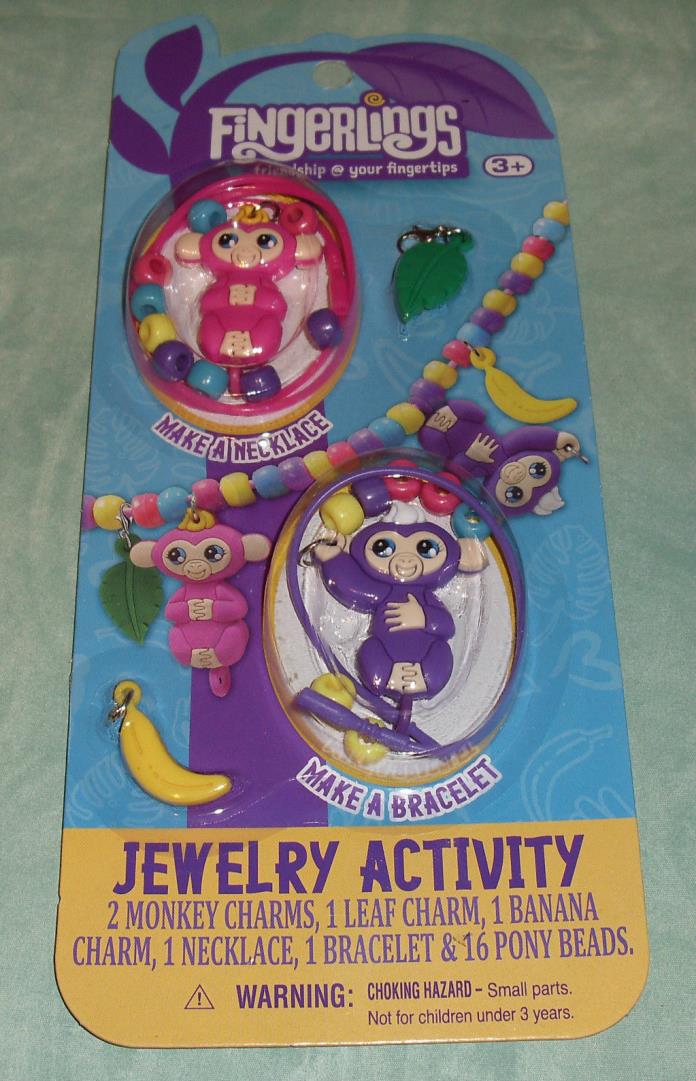 Fingerlings Jewelry Activity 2 Monkeys New NIP Charms Bracelet Necklace