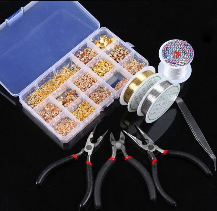 Jewelry Making Kit Set Tool Supplies Findings Starter Pliers Beading Accessories