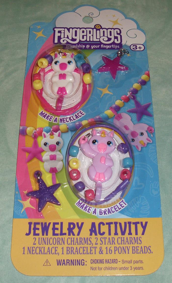 Fingerlings Jewelry Activity 2 Unicorns New NIP Charms Bracelet Necklace