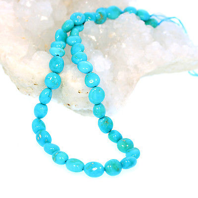 SLEEPING BEAUTY TURQUOISE Beads Ovals Coin Shaped 11-12mm*New World Gems