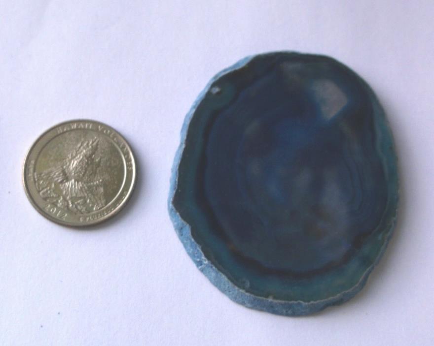 Agate slice, polished on both sides - blue colors
