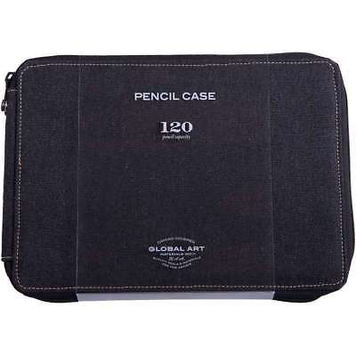 Canvas Pencil Case Holds 120 Black 696844259126