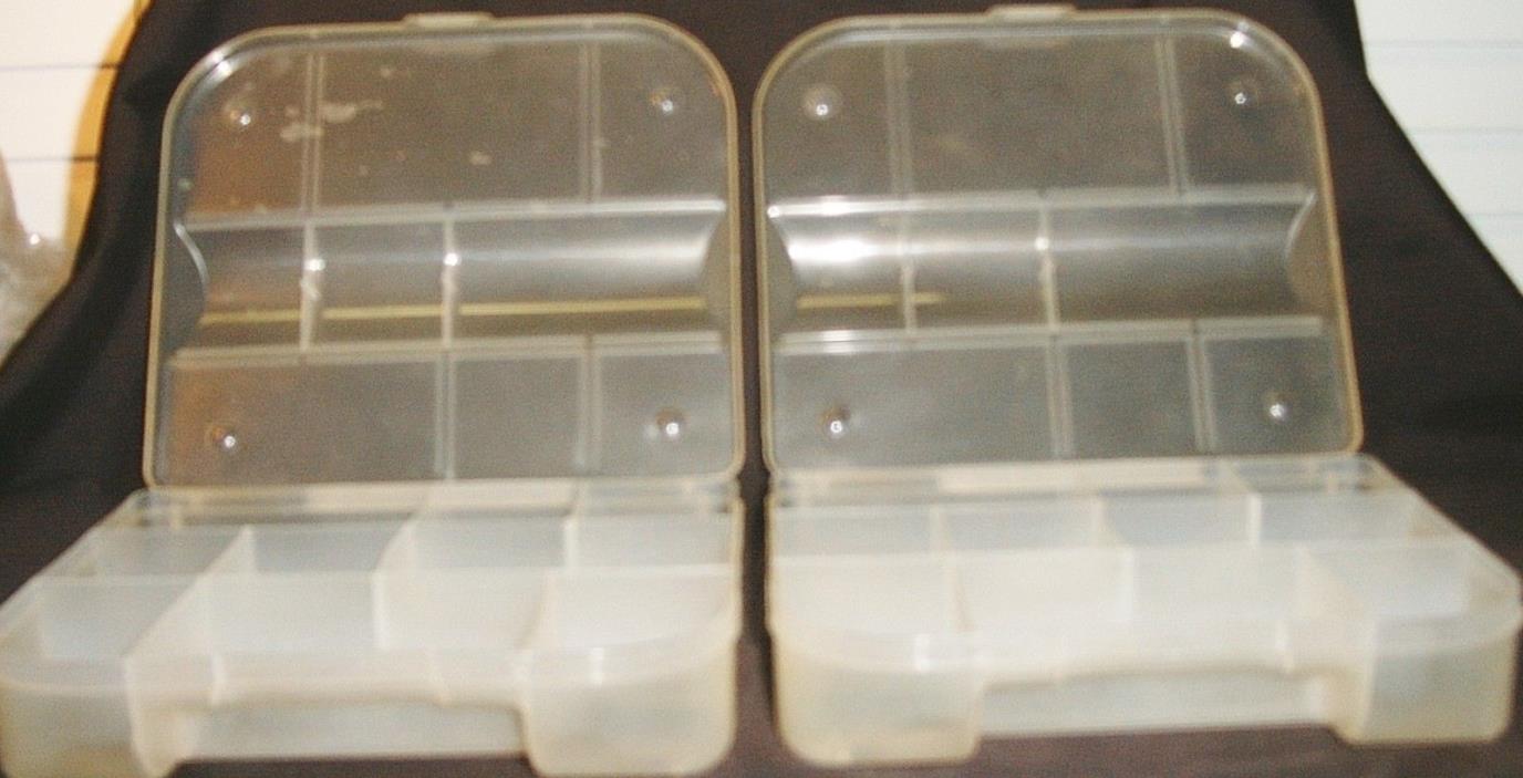 2 Storage Containers for Crafting Beads, Gems, Buttons etc - 9 Compartments each