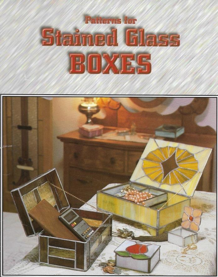 Stained Glass Pattern Booklet-Stained Glass BOXES-34 Art Glass Boxes