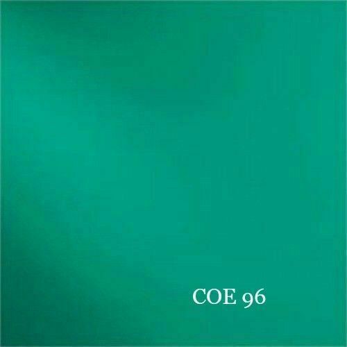 12x12 Spectrum Oceanside COE 96 Teal Green Transparent Fusible Glass 3mm