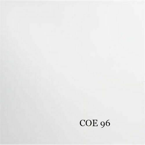 12x12 Spectrum Oceanside COE 96 White Opaque Fusible Glass 3mm 200SF