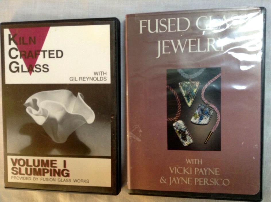 2 Fused Glass DVDs Kilm Crafted Glass Slumping and Fused Glass Jewelry