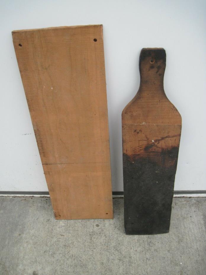 Cherry wood glass blowing tools paddle and extra cherry wood board