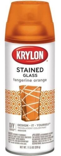 Krylon Stained Glass Spray Paint Translucent  11.5 oz Tangerine Orange