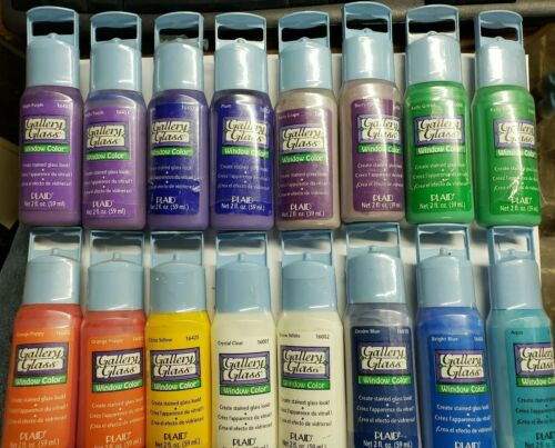 Lot Of Gallery Glass Paints New and unopened.  20 each 2 oz bottles