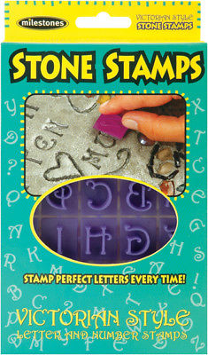 Stone Stamps-Victorian Style Letters & Numbers