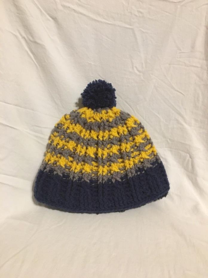 Handmade crochet hat/beanie, men’s/women’s adult small/medium with fuzzy lining!