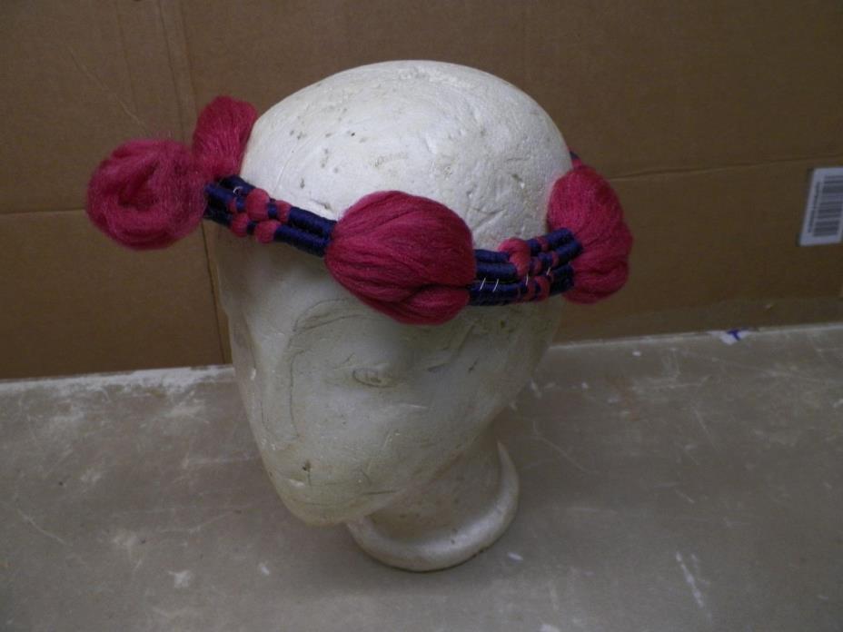 unusual Old Rose Colored Braided Head Band