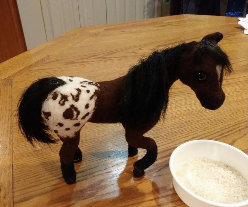 Hand Felted Horse Foal, Yearling Appy **** ONE OF A KIND *** Large  8