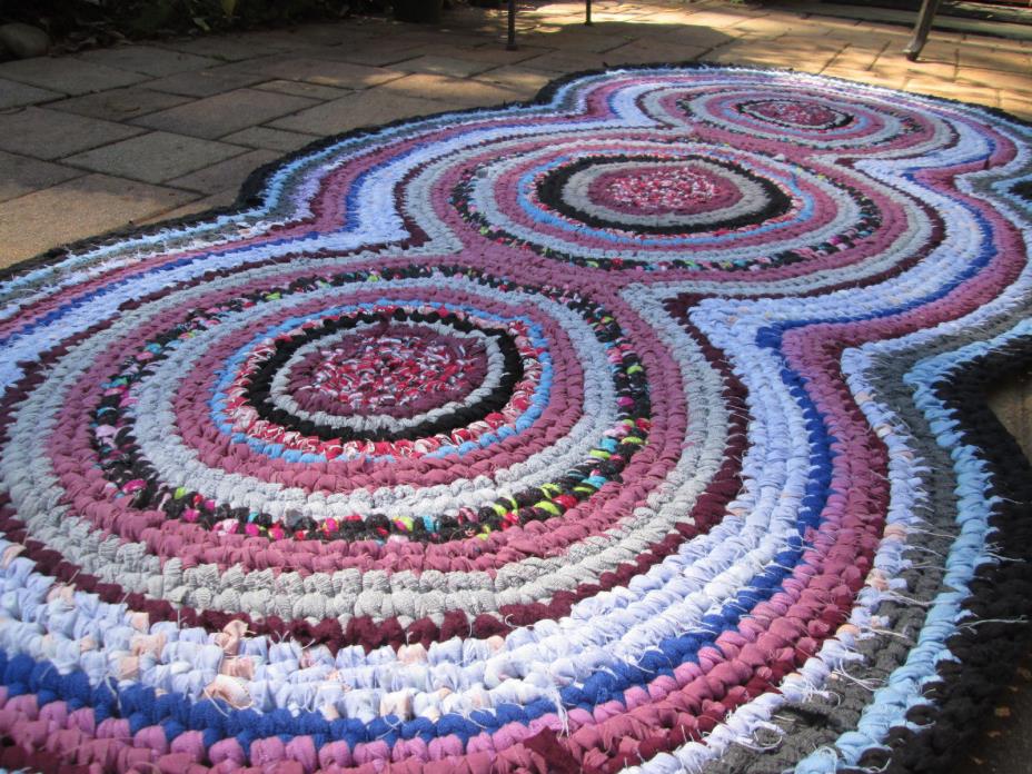 Handmade Crocheted Crochet Rag Rug 59