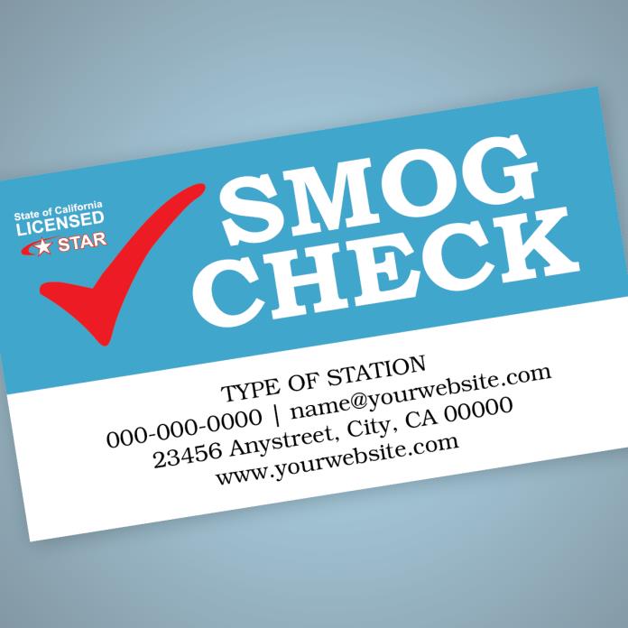 Smog Check Business Cards – STAR, Test Only, Test and Repair, Repair Only