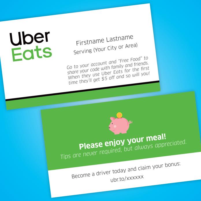 Uber Eats Business Cards