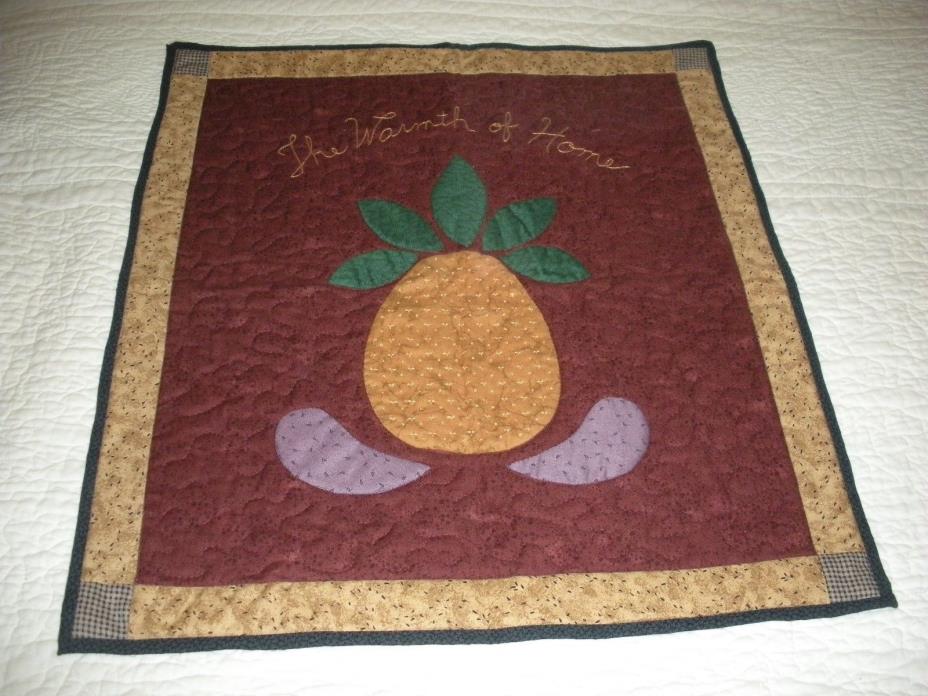 1 NEW HANDMADE QUILTED AND EMBROIDERED WALLHANGING