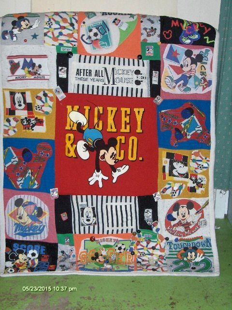 Quilt Blanket (Hand Made) - Mickey Mouse Sports Theme  (45