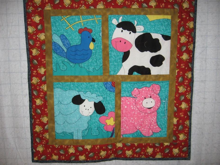Quilted baby play mat handcrafted 29