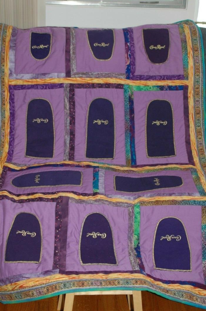 Handmade Quilt Crown Royal Purple Bags New Lap Size Cool Funky & Fun!