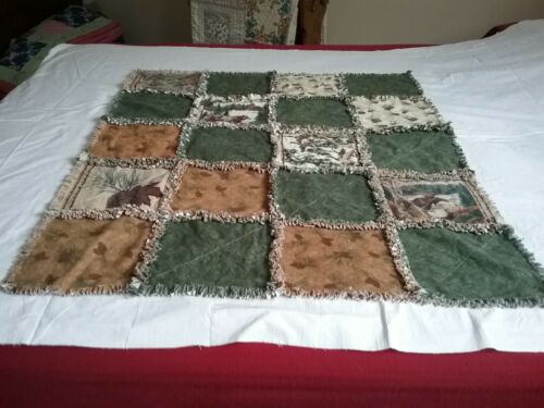 Small Northwood Theme Flannel Lap Quilt 40