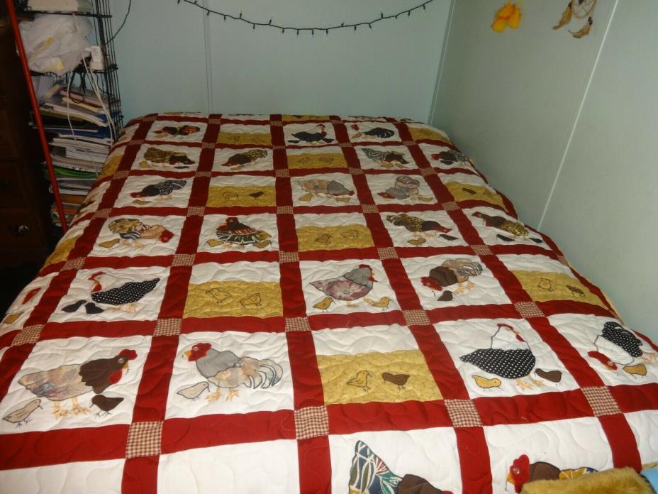 Chichens Chickens. Another Handmade Quilt by Mama.