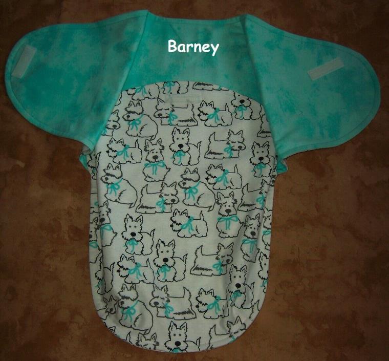 Barney-Handmade Swaddling Bag & Quilt Set-Made in USA by MJ Qui;ts