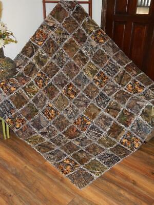 Mossy Oak Rustic Camo XL rag quilt throw Real Tree Hunting Camouflage TrueTimber