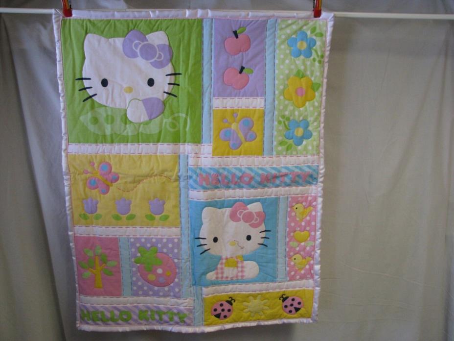 Hello Kitty Baby or Toddler Handmade Quilt