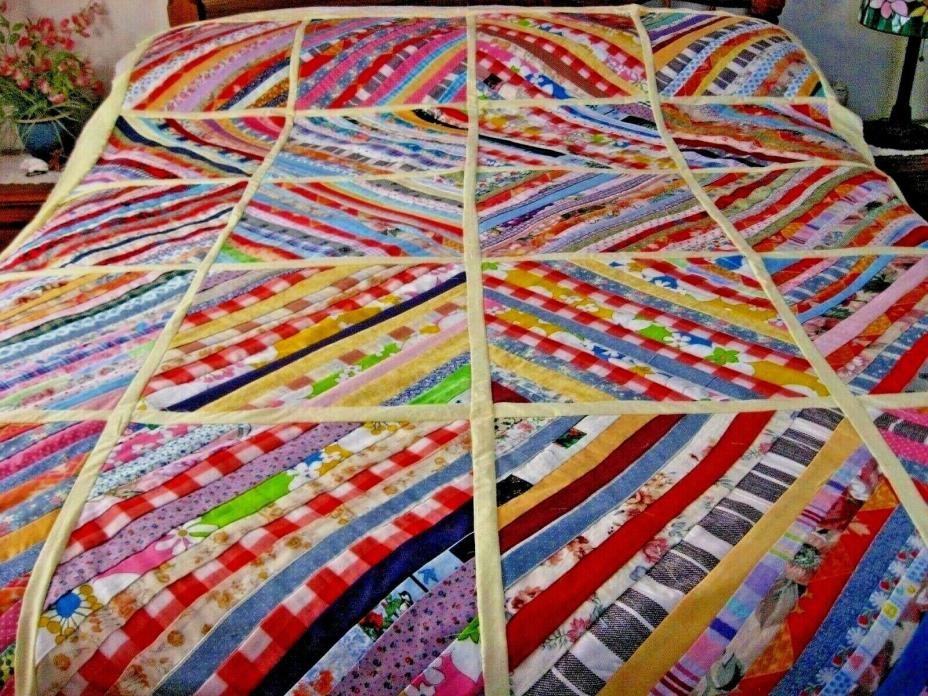 Vintage Patchwork String Quilt-Top 80