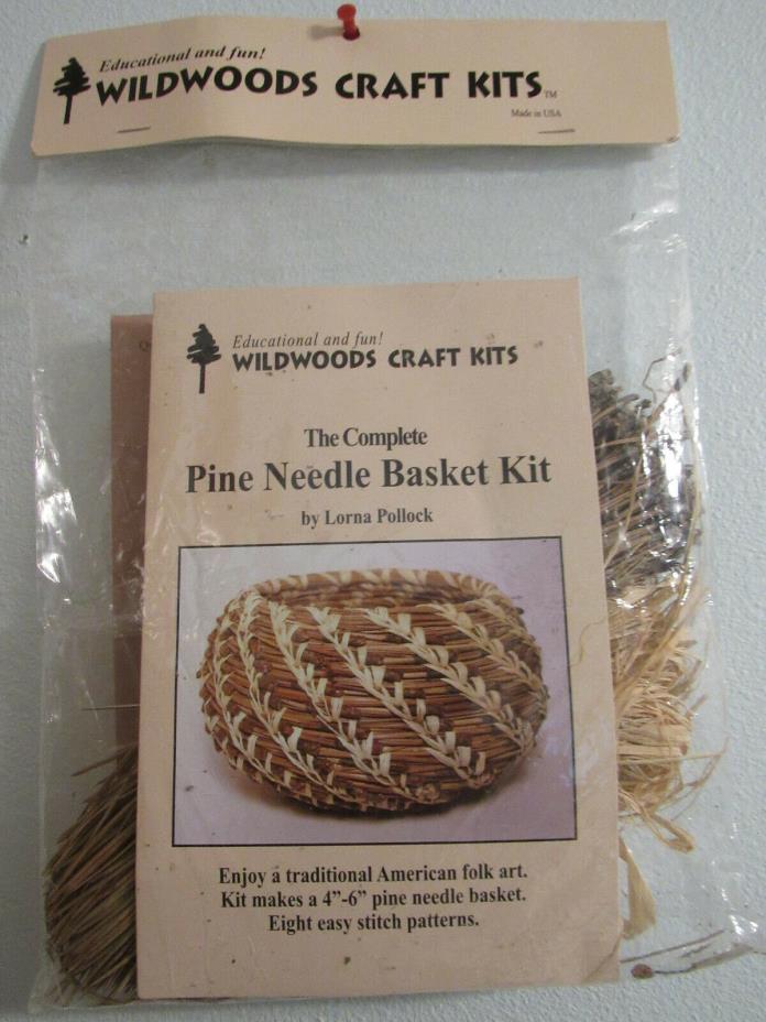 NEW in package Wildwoods Craft Kit Pine Needle Basket Kit by Lorna Pollock