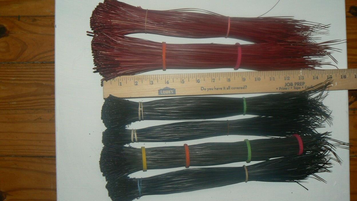 dyed N.C. longleaf pineneedles for basket making 1 lb. red and blue