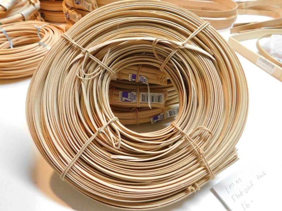 Jadvick Flat Oval Reed 7.00mm 1Lb New Crafting Basket Making Supply