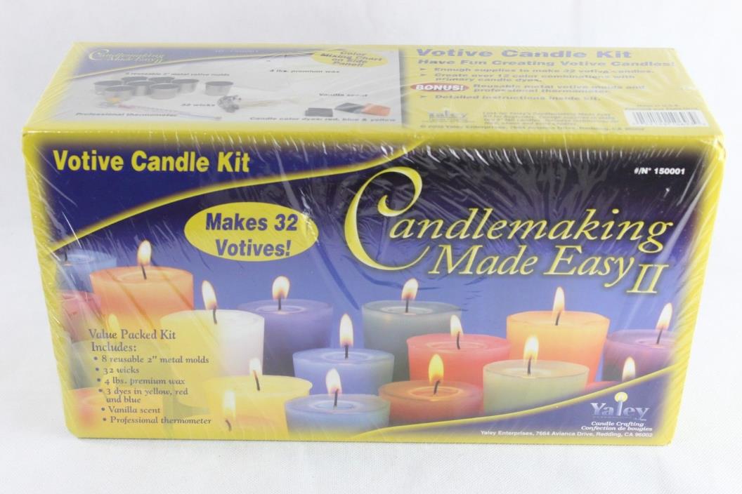 Yaley Candlemaking Made Easy 2 Kit - Votive Candle Making Kit - Makes 32 Votives