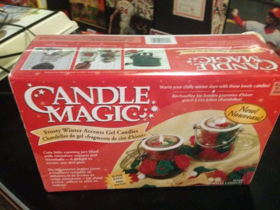 CANDLE MAGIC--- FROSTY WINTER GEL CANDLE KIT--NEW