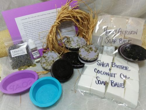 SALE!!! Soap Making Kit Organic Lavender EO Natural Melt & Pour Set Makes 2 lbs