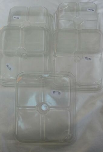 set of 5 soap molds 4 2.5x3 inch sections per mold clear plastic