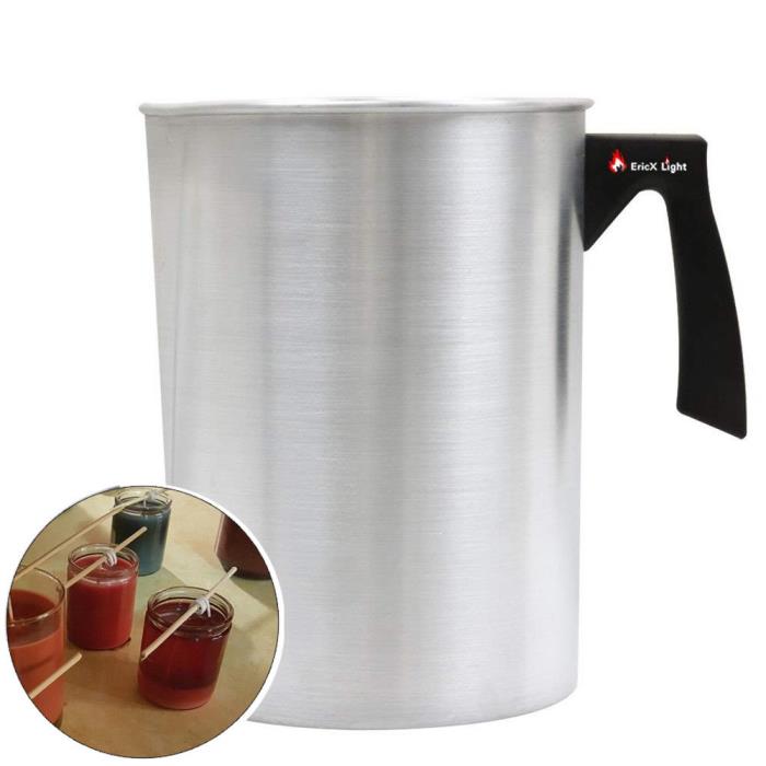 Aluminum Pouring Pot Wax Melting Candle Making Pitcher Double Boiler Seamless