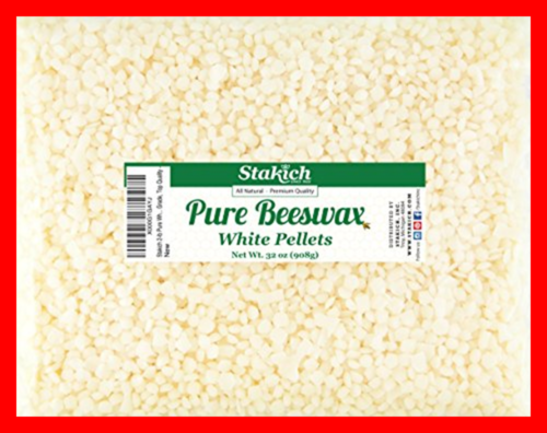 Pure WHITE BEESWAX Pellets 100% Natural Cosmetic Grade Premi 2 Lb In 1 Bags