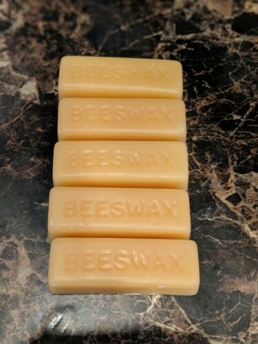5- 1 Oz Bars Of NEW Real Pure Beeswax  Blocks