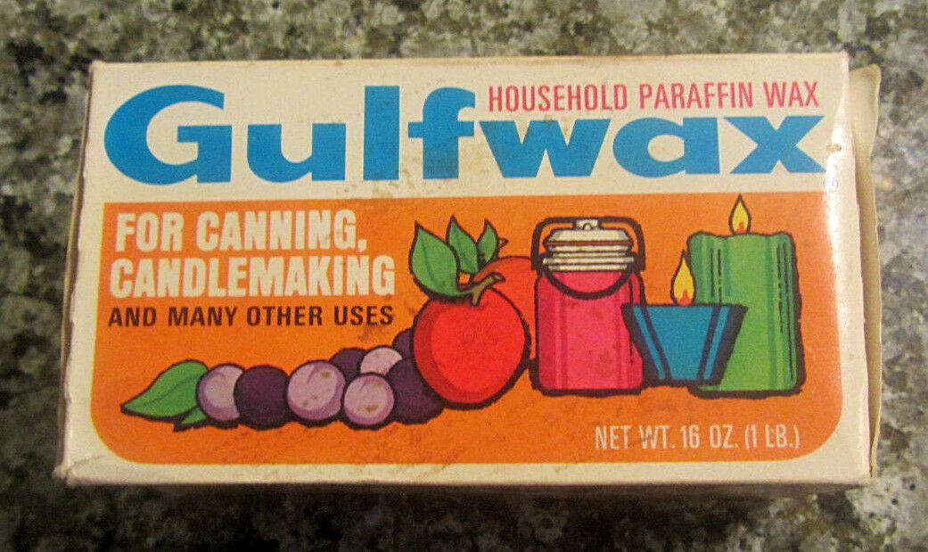Vintage Gulfwax 16oz Box Household Paraffin Wax...........h