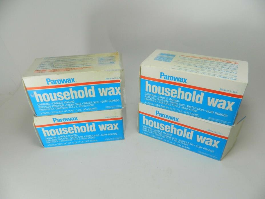 Parowax  Paraffin Wax Canning Candle Snow Skis Surf Board. 4 Boxes  4 pounds