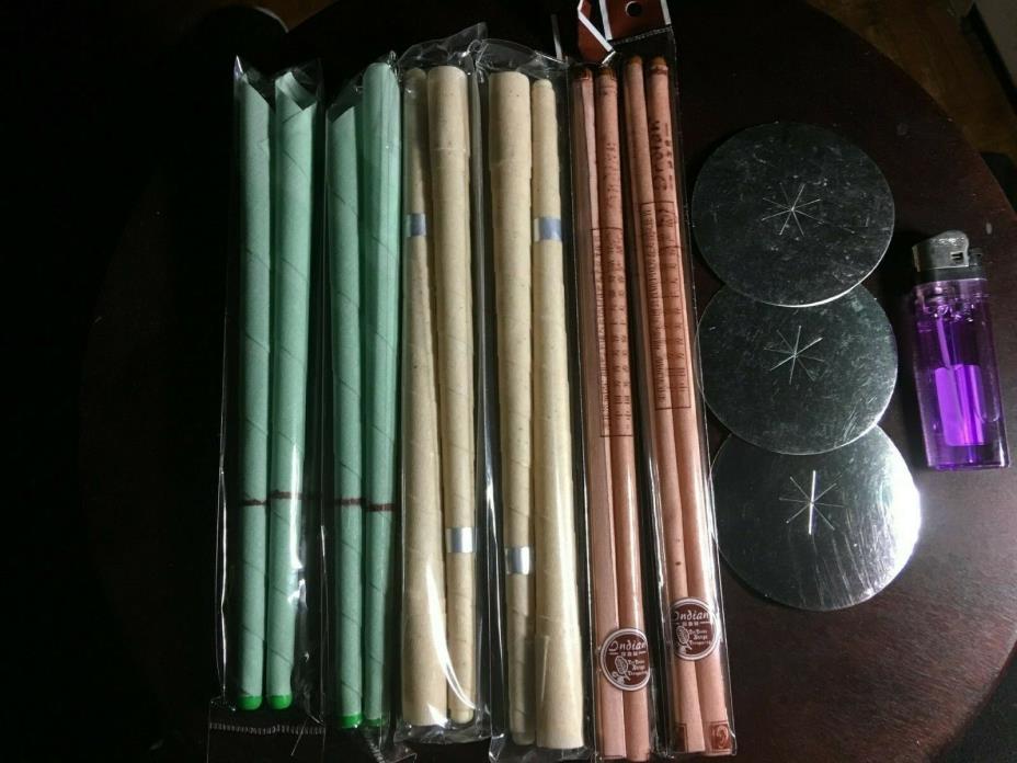 12 Scented Beeswax Candle Cleaning Candling Cones Hollow Wax Disk Ear ring Kit