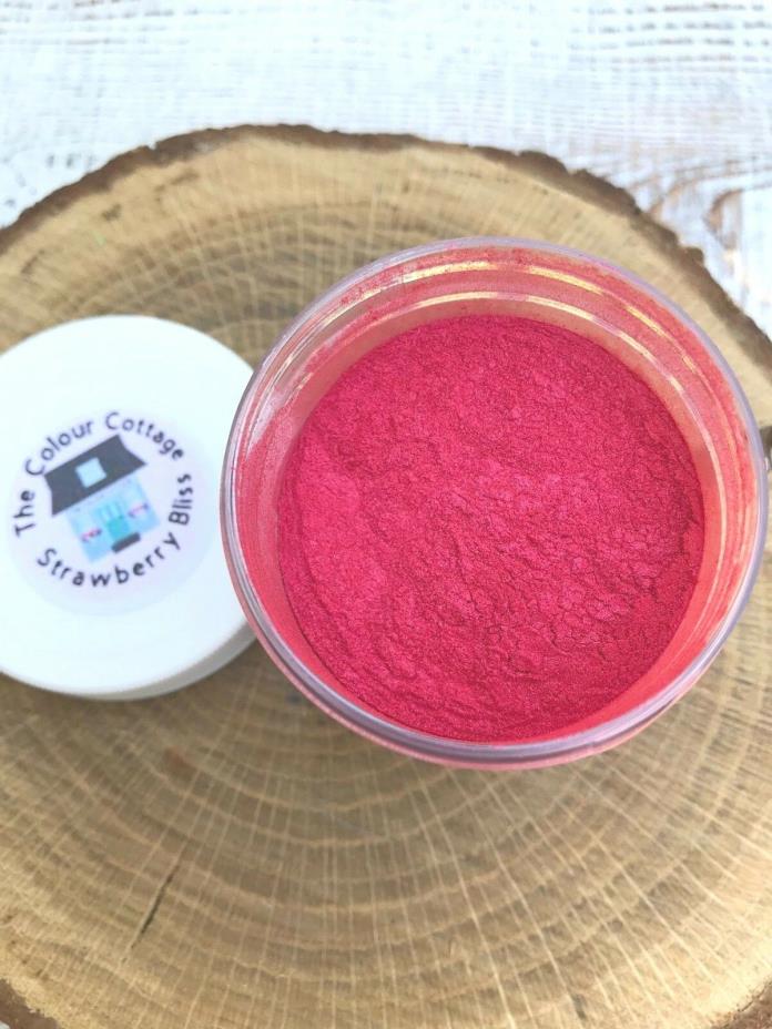 Mica Powder 1 oz Jar Strawberry Bliss Shimmer for Epoxy Resin, Cosmetics, Soap