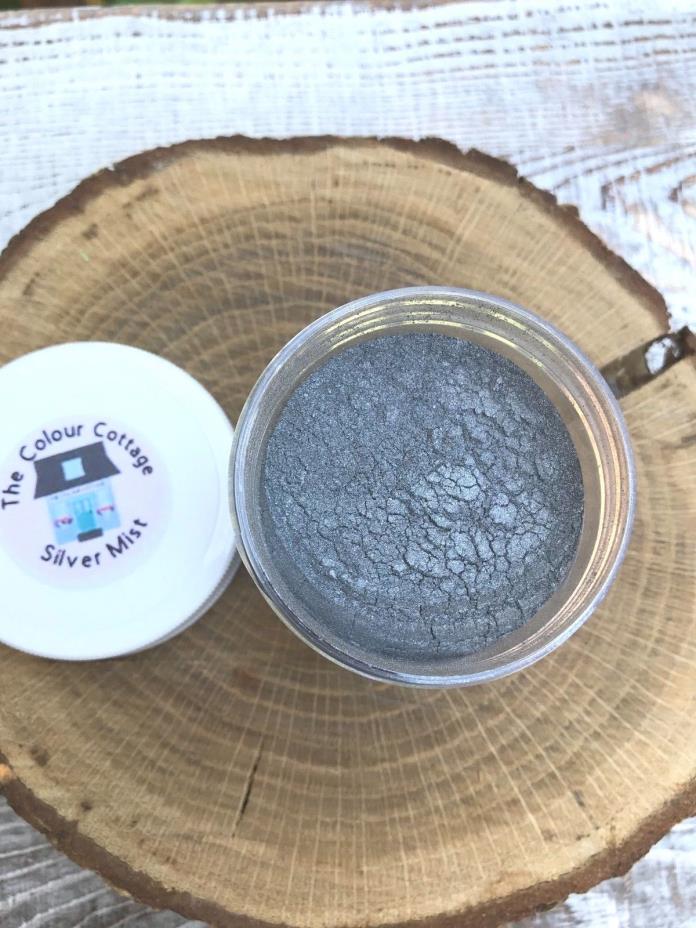 Mica Powder 1/2 oz Jar Silver Mist Shimmer for Epoxy Resin, Cosmetics, Soap