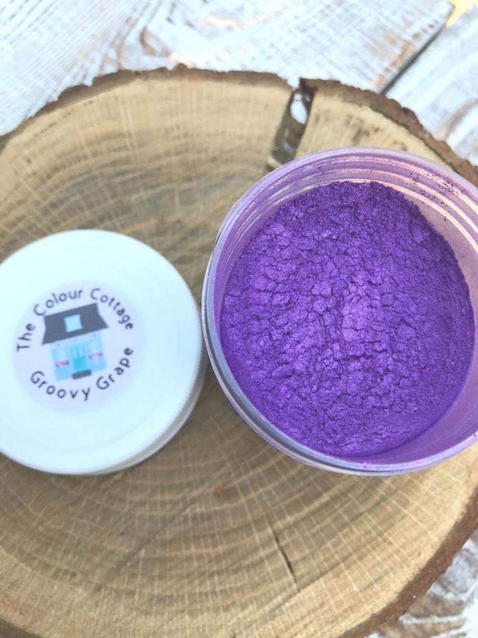 Mica Powder 1 oz Jar Groovy Grape Shimmer for Epoxy Resin, Cosmetics, Soap